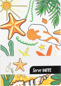 SERVE Note Defteri 15 X 21 Çizgili Desenli, Hardal Sarı
