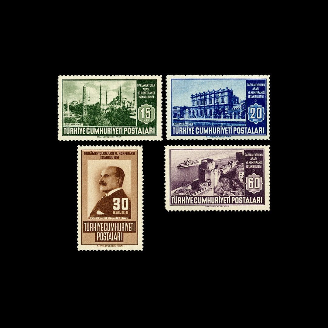 11. Parlamentskonferenz (31. August 1951) - The Republic of Turkey Briefmarke Sammlung