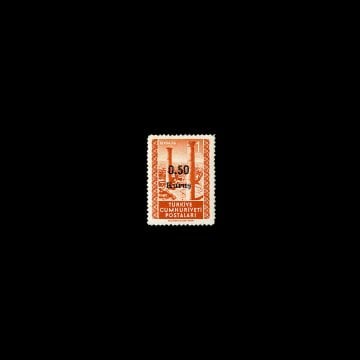 0,50 Kuruş Aufgeladene Briefmarke (1. Juni 1952) - Sammlung der Briefmarken der Türkischen Republik