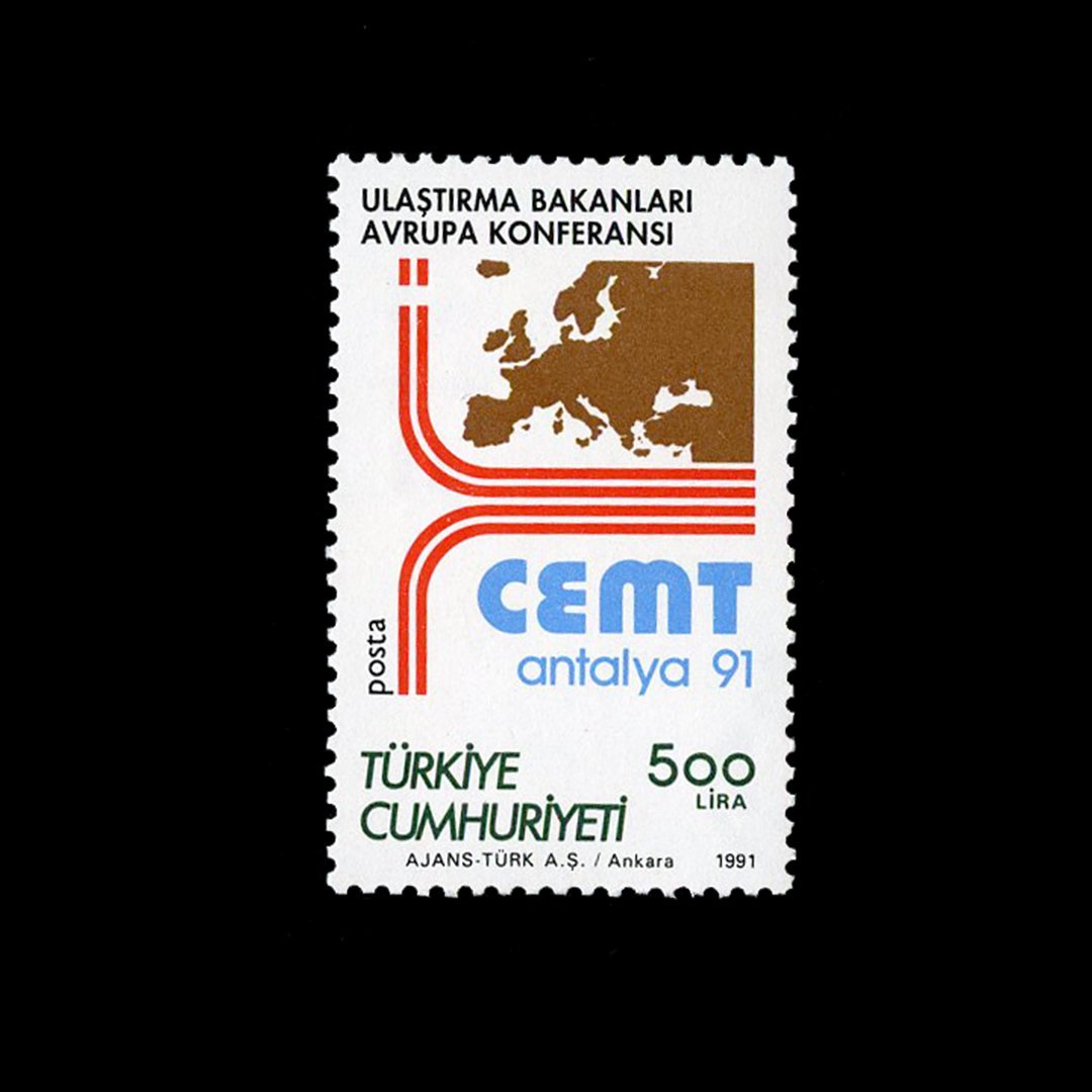 Ulaştırma Bakanları Avrupa Konferansı (22 Mayıs 1991) - Türkiye Cumhuriyeti Pul Koleksiyonu