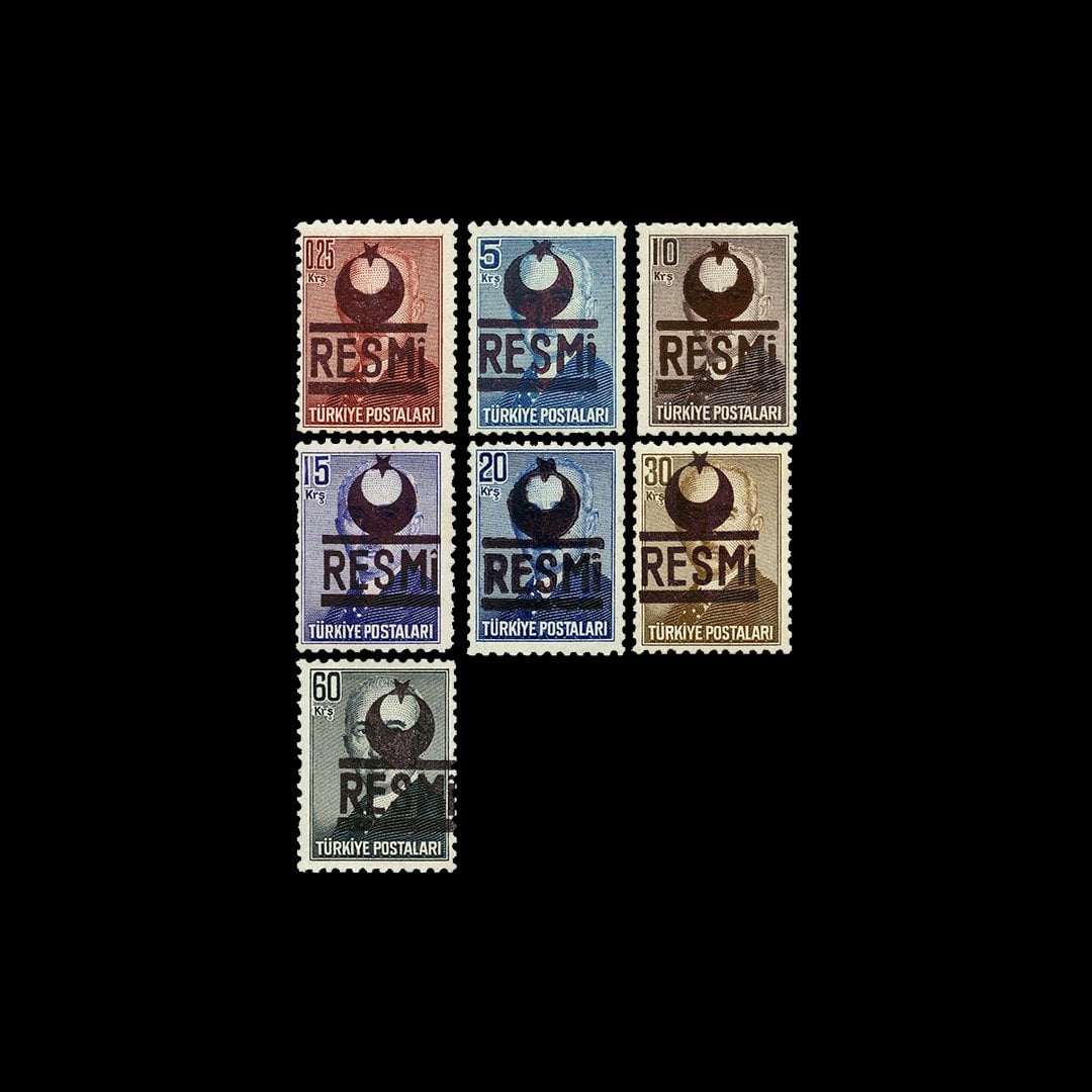 Rechargeable Official Stamps (1953) - Republic of Turkey Stamp Collection