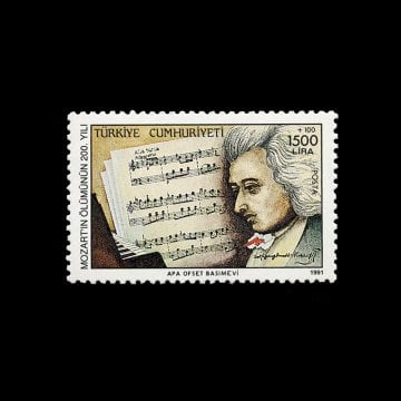 莫扎特去世200年（1991年7月24日） - 图尔基共和国邮票邮票