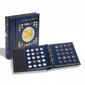 Leuchtturm VISTA 2-EURO Madeni Para Albümü, (4 Adet VISTA Yaprakları ile Birlikte)