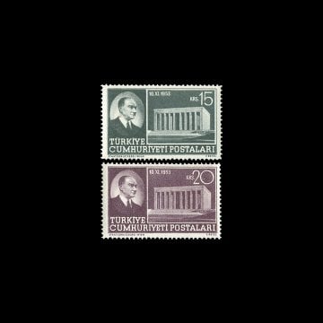 Anıt Kabir'in Açılışı ( 10 Kasım 1953 ) - Türkiye Cumhuriyeti Pul Koleksiyonu