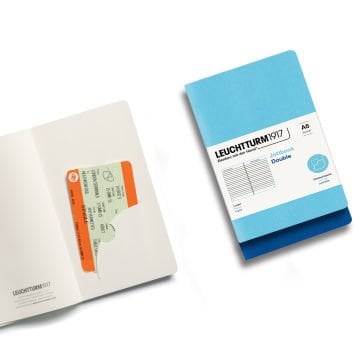 Bloc-notes Leuchtturm1917 Jottbook, format de poche (A6), couverture souple, paquet de 2, 80 g, 59 pages numérotées, lignées.