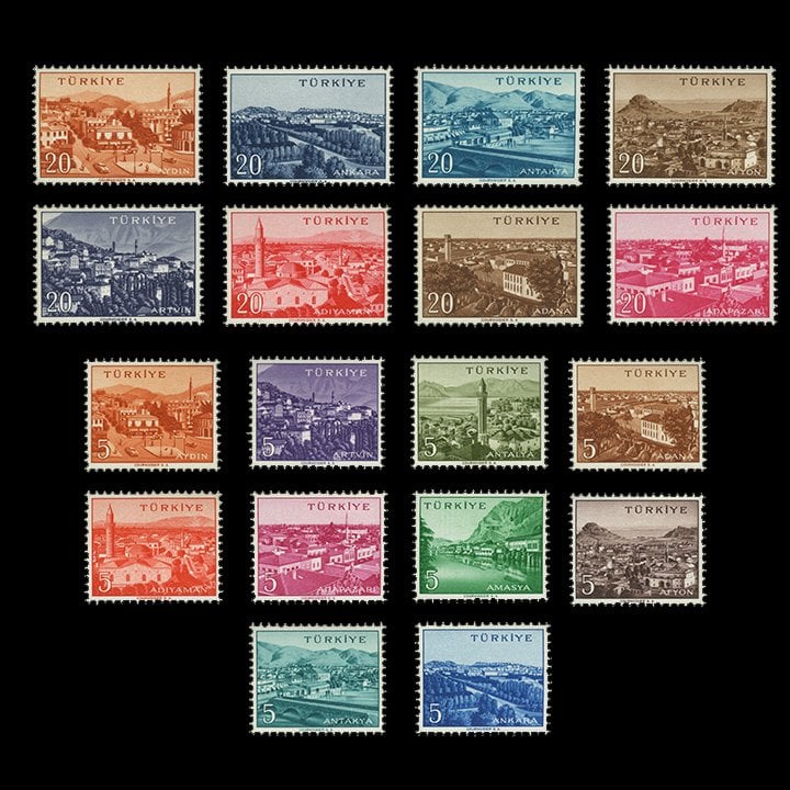 大国系列（1958年1月5日） - 土耳其共和国邮票收藏