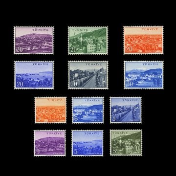 Büyük Memleket Serisi (5 Ocak 1958) - Türkiye Cumhuriyeti Pul Koleksiyonu