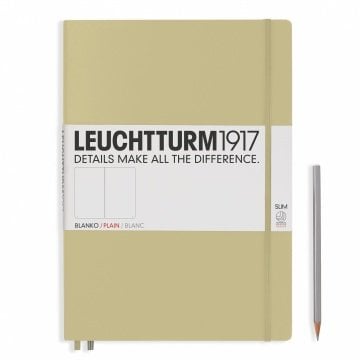 Leuchtturm1917 Master Slim (A4+), 123 sayfa Not Defteri, Kum Gri - Düz