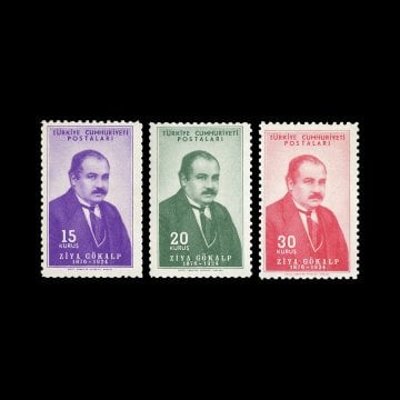 Ziya Gökalp'in 30. Ölüm Yıldönümü (25 Ekim 1954) - Türkiye Cumhuriyeti Pul Koleksiyonu