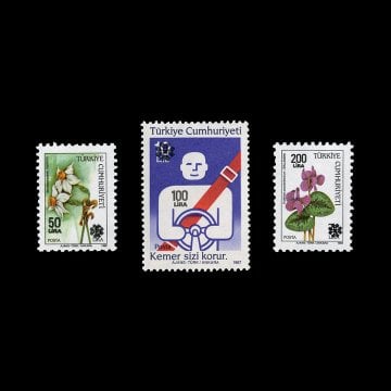 Sürşarjlı Sürekli Posta Pulları (4 Nisan 1990) - Türkiye Cumhuriyeti Pul Koleksiyonu