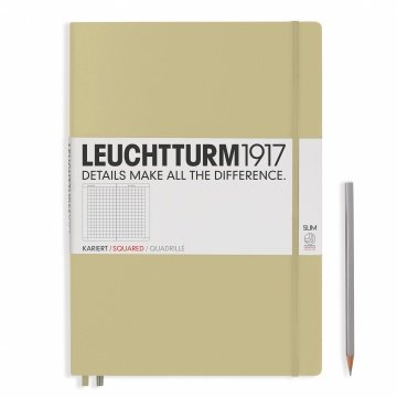 Leuchtturm1917 Master Slim (A4+), 123 sayfa Not Defteri, Kum Gri - Kareli