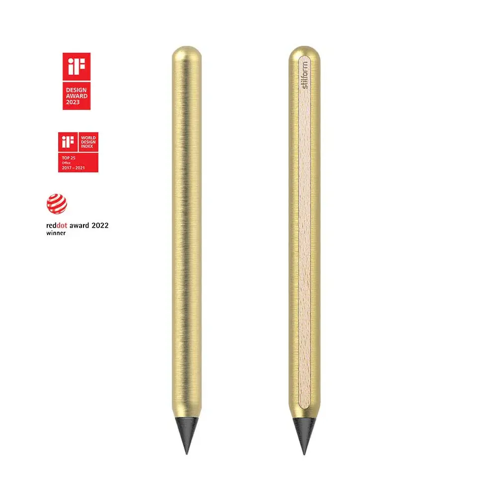 Stilform AEON Kurşun Kalem, Grafit Ucu (HB), Pirinç - Fırçalanmış Pirinç