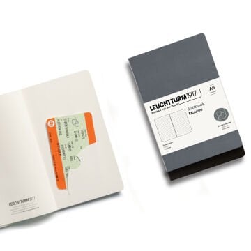 Leuchtturm1917 Jottbook Not Defteri, Cep Boy (A6), Esnek Kapak, 2'li Paket, 80 gr, 59 Numaralandırılmış Sayfa,Noktalı