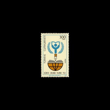 World Literacy Year (22 August 1990) - Republic of Turkey Stamp Collection