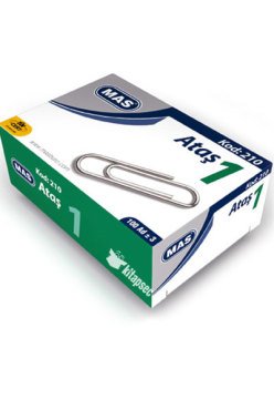 MAS 210 Ataş NO: 1, Nikel Kapama, 100 Adet