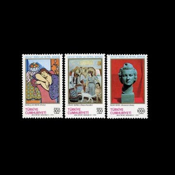 State Painting and Sculpture Exhibition (October 17, 1990) - Republic of Turkey Stamp Collection