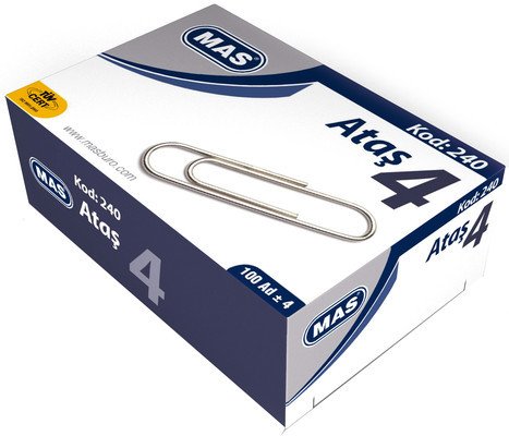 MAS 240 Ataş NO: 4 Nikel Kapama, 100 Adet