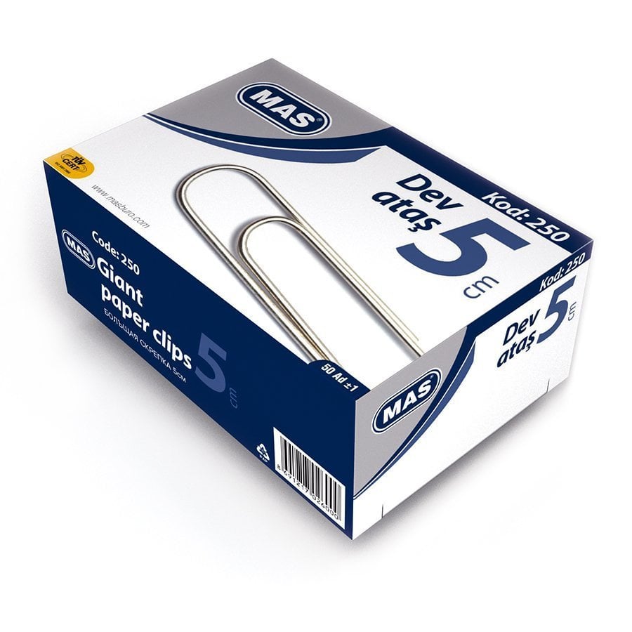 MAS 250 Dev Ataş, Standart, 5 cm, 50 Adet