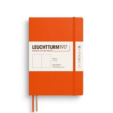 Leuchtturm1917 Not Defteri Orta Boy (A5), Yumuşak Kapak, 121 Numaralandırılmış Sayfa, Balkabağı - Düz