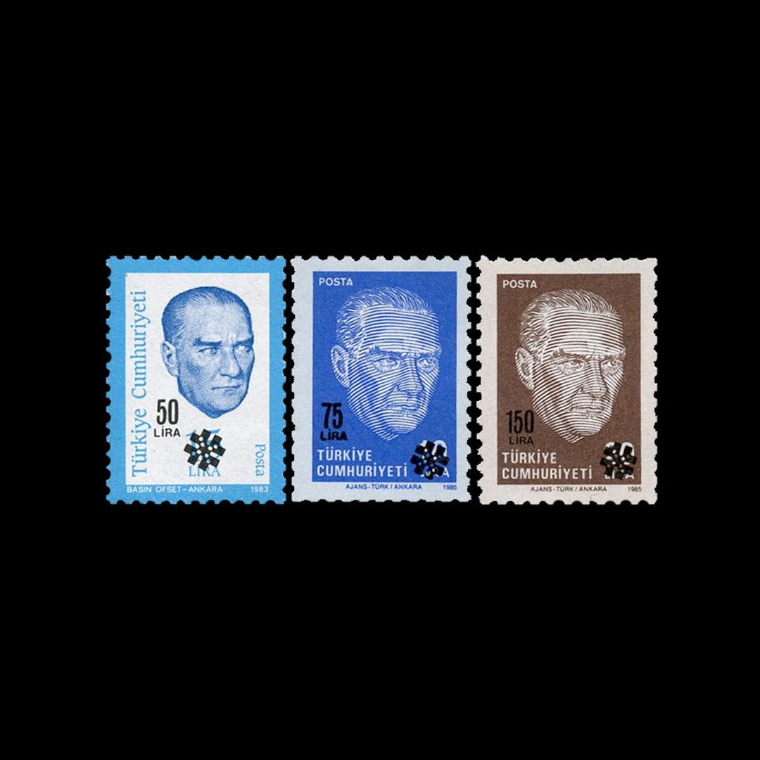Портрет Atatürk непрерывной почты (8 февраля 1989 г.) - Республика Тюркие