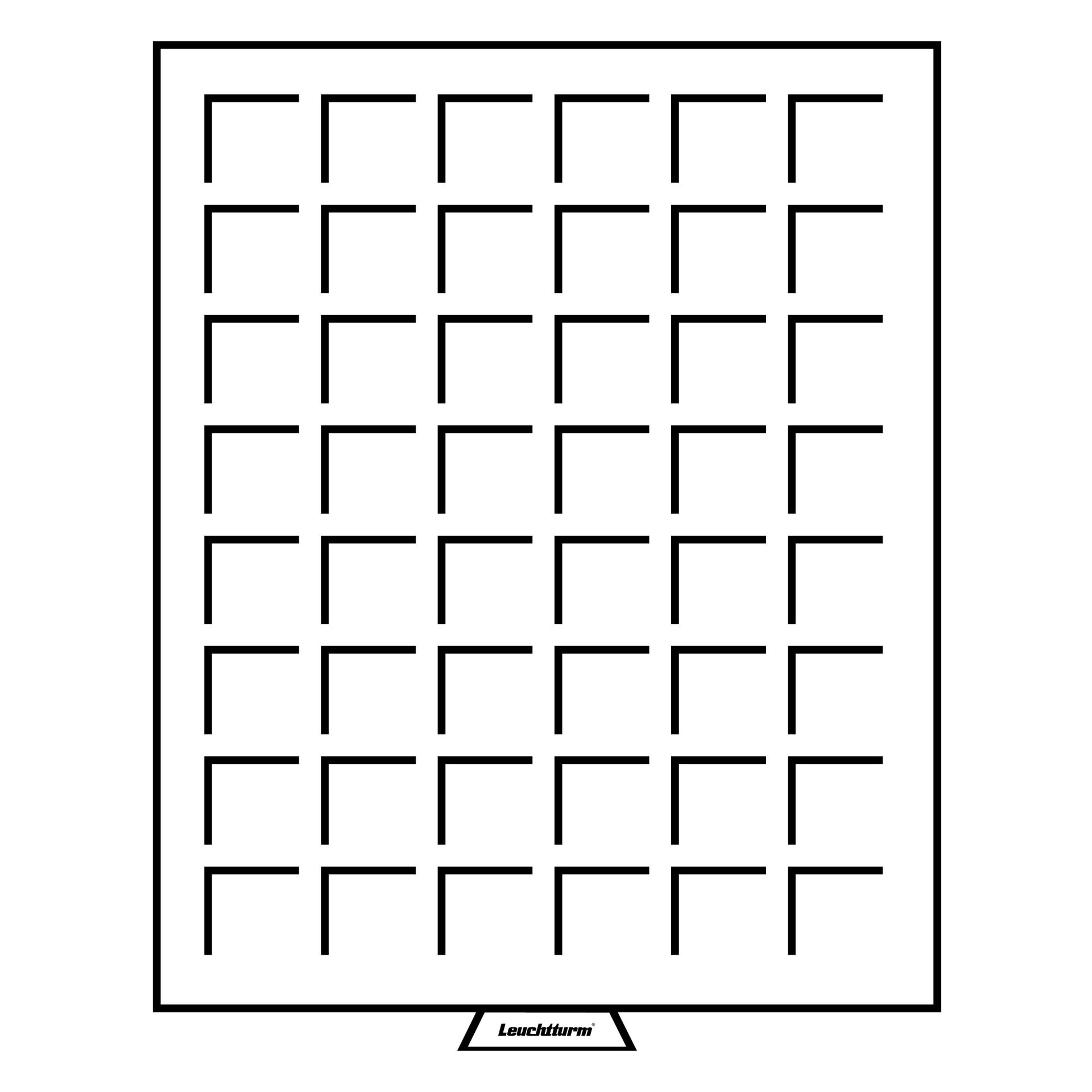 Leuchtturm Madeni Para Çekmecesi MB, Kare Gözlü Çekmece, Koyu Kırmızı - 30 x 30 mm Yuva Boyutlu (Toplam Kapasite: 48 Adet)