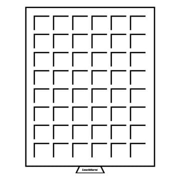 Leuchtturm Madeni Para Çekmecesi MB, Kare Gözlü Çekmece, Koyu Kırmızı - 30 x 30 mm Yuva Boyutlu (Toplam Kapasite: 48 Adet)