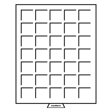 Leuchtturm Madeni Para Çekmecesi MB, Kare Gözlü Çekmece, Koyu Kırmızı - 35 x 35 mm Yuva Boyutlu (Toplam Kapasite: 35 Adet)