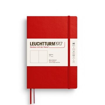 Leuchtturm1917 Not Defteri Orta Boy (A5), Yumuşak Kapak, 121 Numaralandırılmış Sayfa, Kiraz - Düz