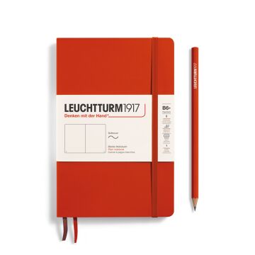 Leuchtturm1917 Not Defteri Çanta Boy (B6+), Yumuşak Kapak, 123 Numaralandırılmış Sayfa, Tilki Kırmızısı - Düz