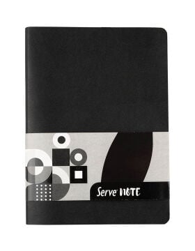 SERVE Note Defter 15 X 21 Çizgili, Siyah
