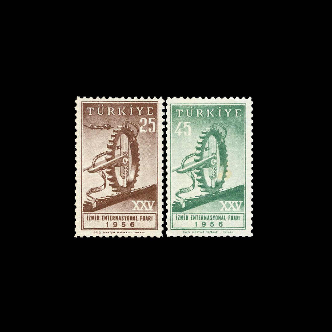 25th Izmir Fair (August 20, 1956) - Republic of Turkey Stamp Collection
