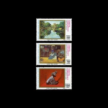 State Painting and Sculpture Exhibition (30 October 1989) - Republic of Turkey Stamp Collection