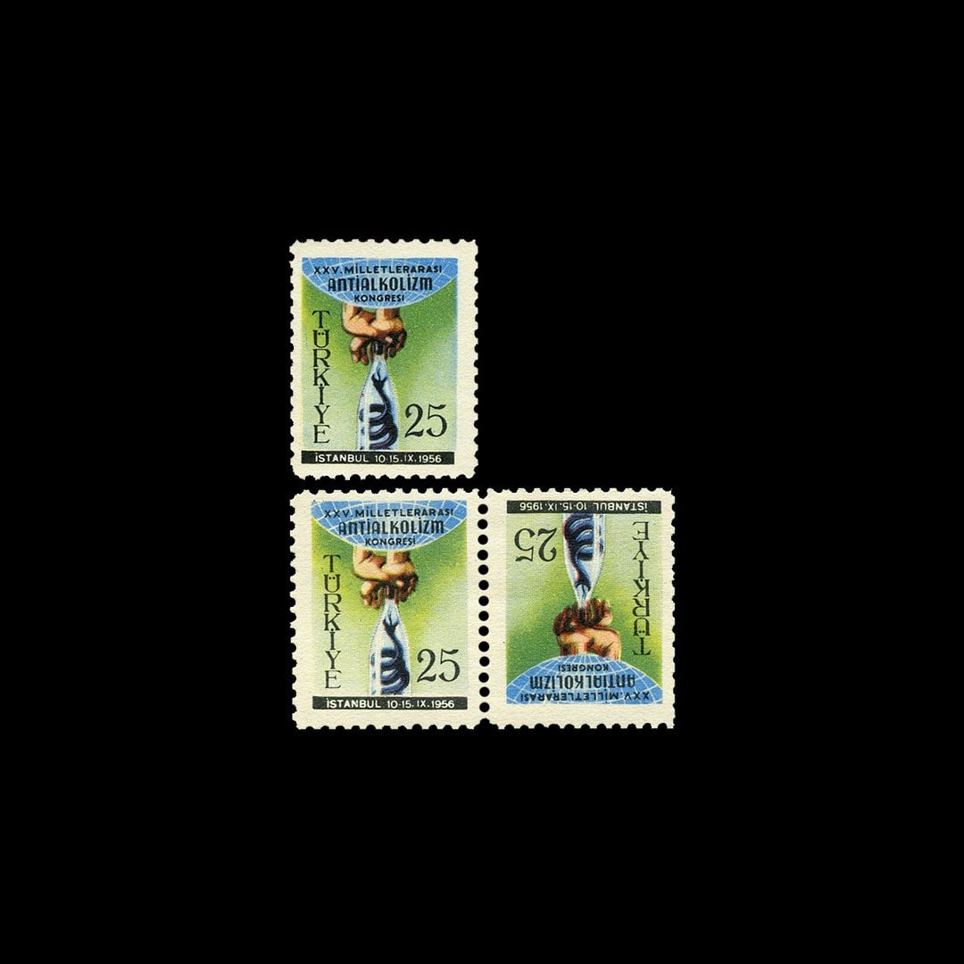 25. Internationaler Antialkoholismus Kongress (10. September 1956) - Briefmarkensammlung der Republik Türkei