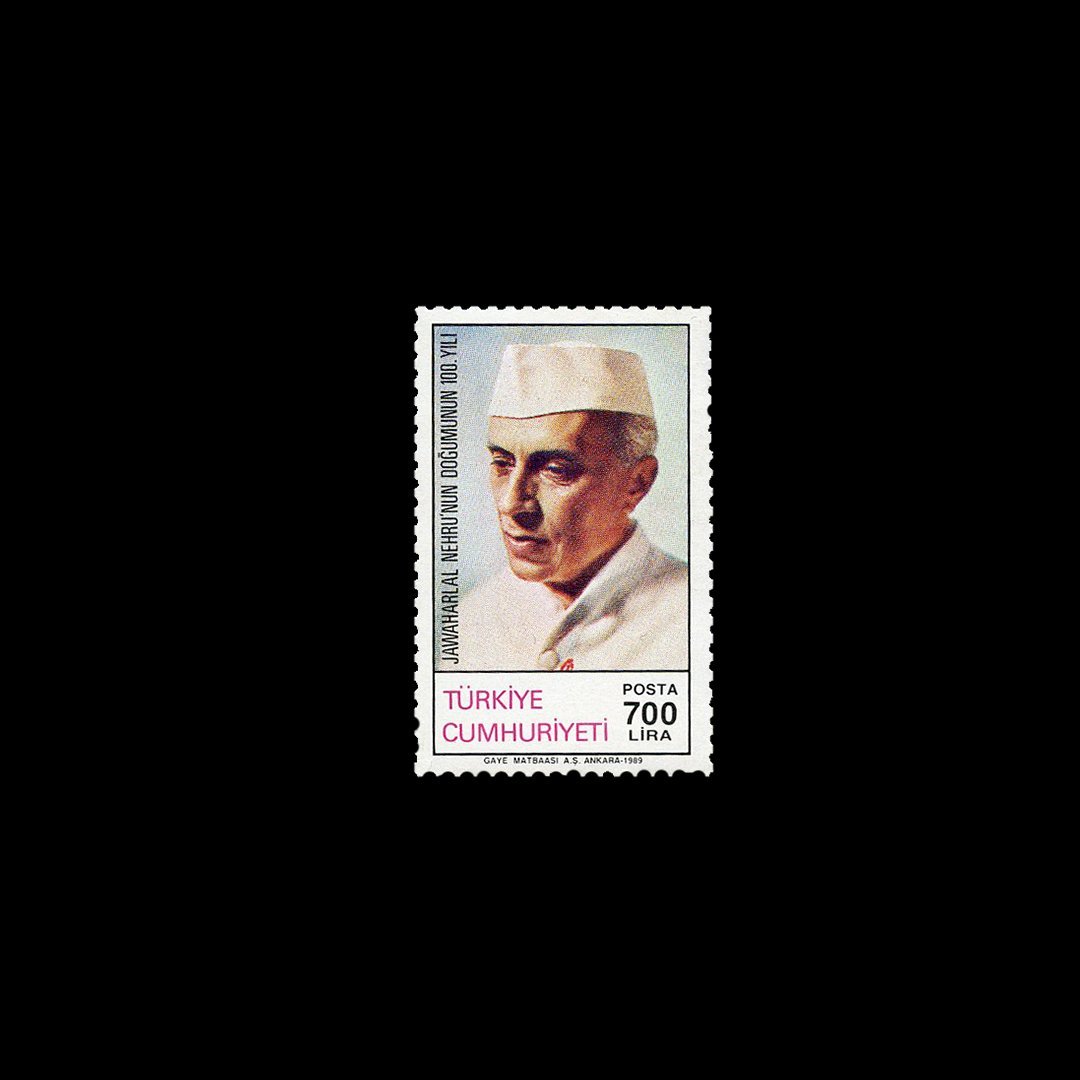 Jawaharla Nehru'nun Doğumunun 100 Yılı (14 Kasım 1989) - Türkiye Cumhuriyeti Pul Koleksiyonu