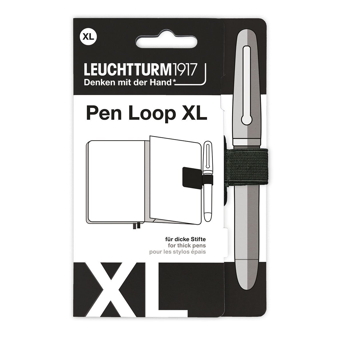 Leuchtturm1917 Pen Loop XL, Kalem Tutacağı, Siyah