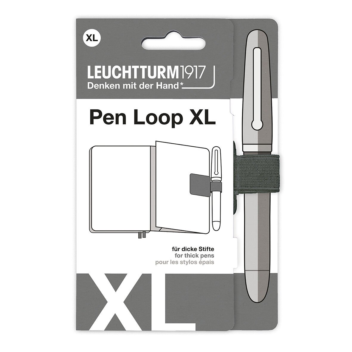 Leuchtturm1917 Pen Loop XL, Kalem Tutacağı, Antrasit Gri