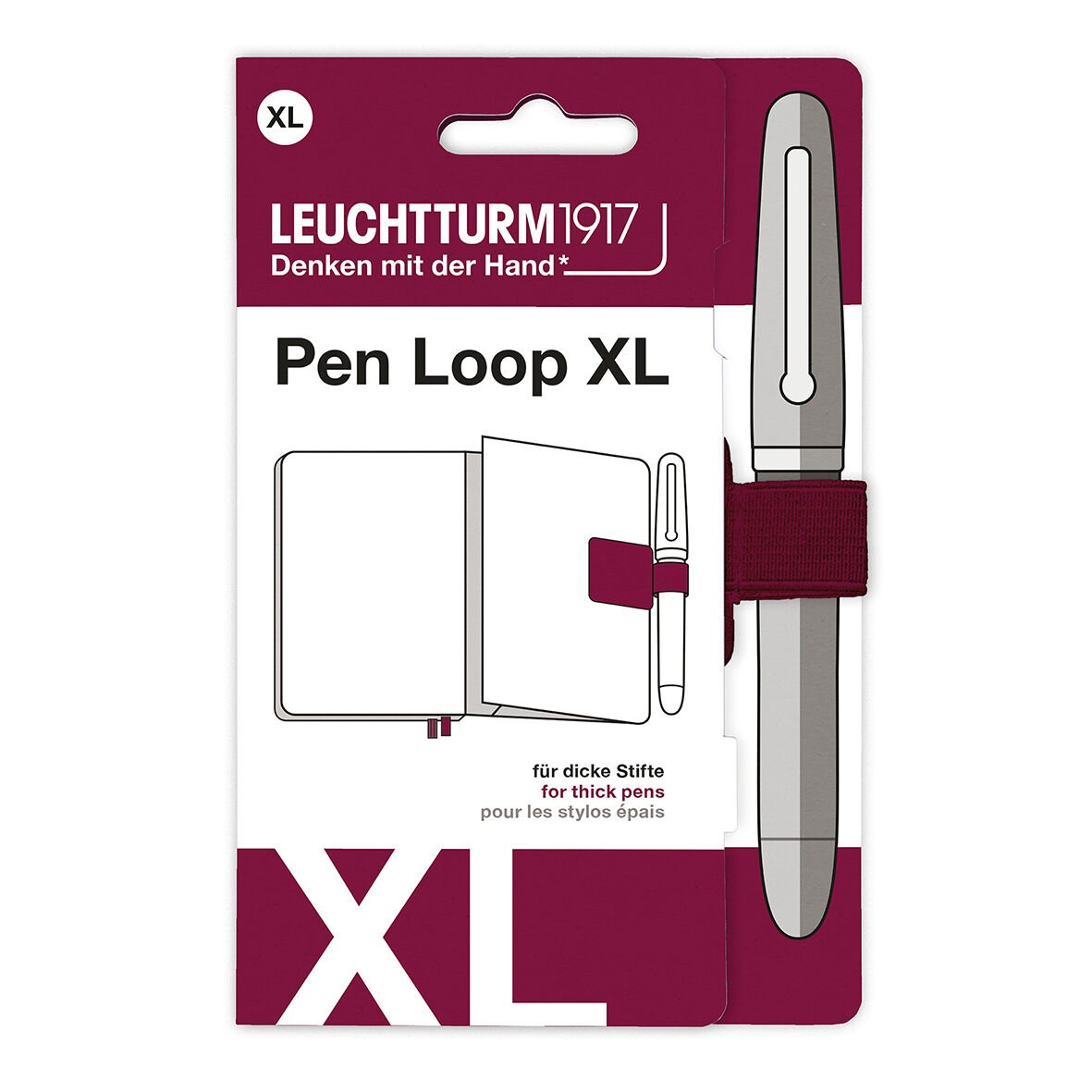 Leuchtturm1917 Pen Loop XL, Kalem Tutacağı, Liman Kırmızısı