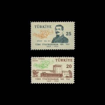 100. Jahrestag des Türkischen Theaters (30. März 1959) - Briefmarkensammlung der Republik Türkei
