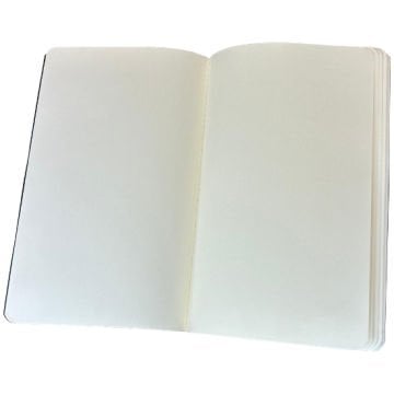 PULKO Notebook, (13x21cm), Tailor Stitch, Thermo Leather Cover, 96 Pages, Cream Paper, Plain, 032, Sea Blue