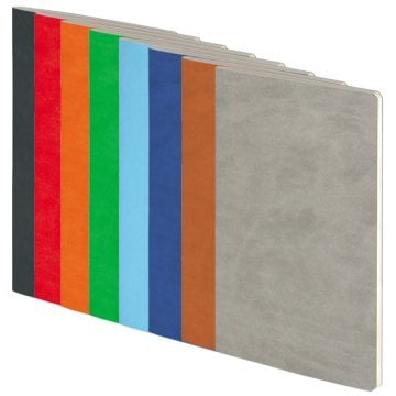 PULKO Notebook, (13x21cm), Tailor Stitch, Thermo Leather Cover, 96 Pages, Cream Paper, Plain, 032, Sea Blue