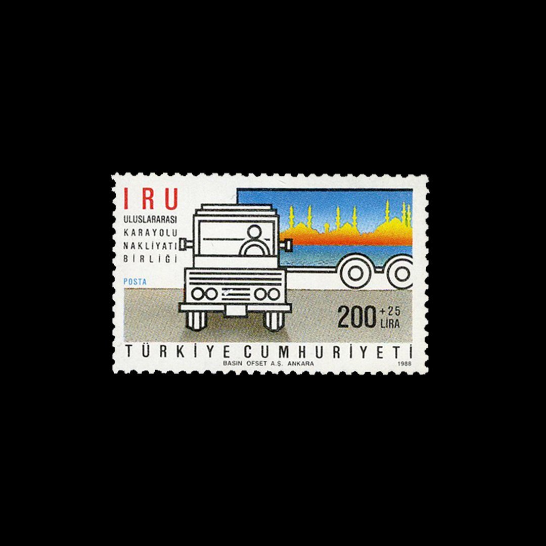 Uluslararası Karayolu Nakliyat Birliği (13 Haziran 1988) - Türkiye Cumhuriyeti Pul Koleksiyonu