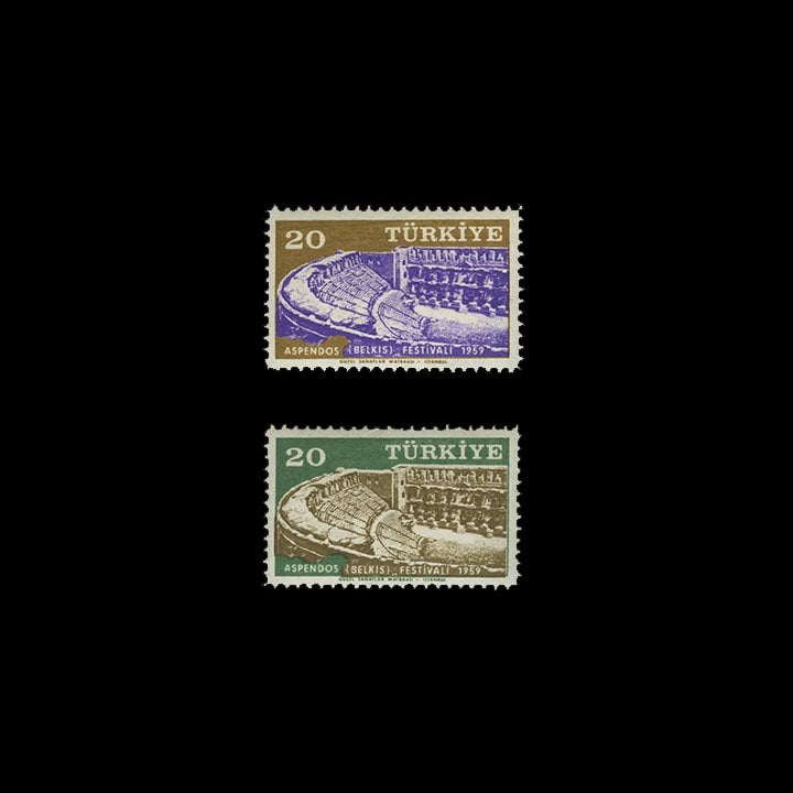 Aspendos Festival (1. Mai 1959) - Sammlung von Briefmarken der Republik Türkei
