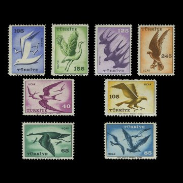 Kuş Resimli Uçak Posta Serisi - Altıncı Uçak (13 Ağustos 1959) - Türkiye Cumhuriyeti Pul Koleksiyonu