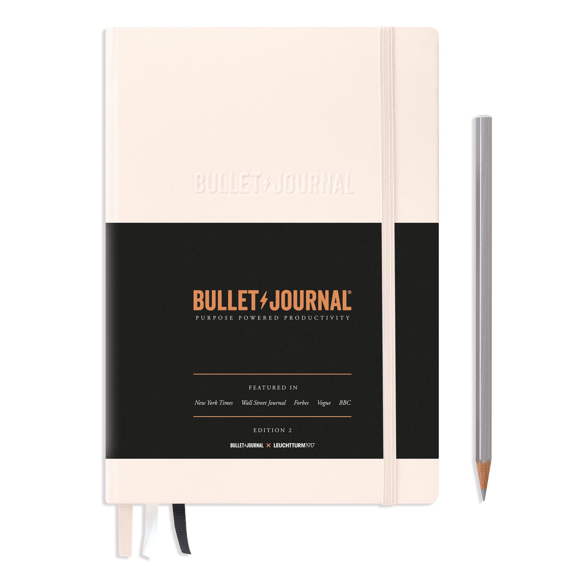 Leuchtturm1917 Bullet Journal 2 Not Defteri, Orta Boy (A5), Sert Kapak, 206 Numaralandırılmış Noktalı Sayfa, Blush