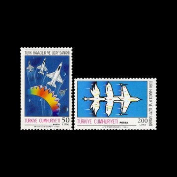 Industrie de l'aviation turque et de l'espace (28 octobre 1988) - Collection Turkish Republic Timbre