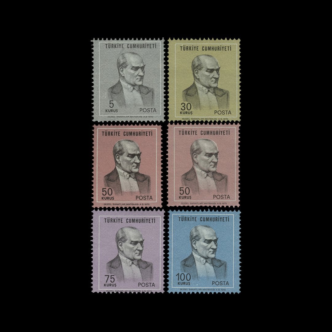 Continuous Series Stamps (April 1, 1970) - Republic of Turkey Stamp Collection