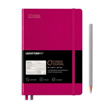 Leuchtturm1917 Change Journal Not Defteri, Orta Boy (A5), Sert Kapak, 100 gr. Kağıt, İngilizce, Vişne