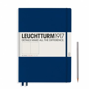 Leuchtturm1917 Master Klasik (A4+), 233 Sayfa Not Defteri, Lacivert - Düz