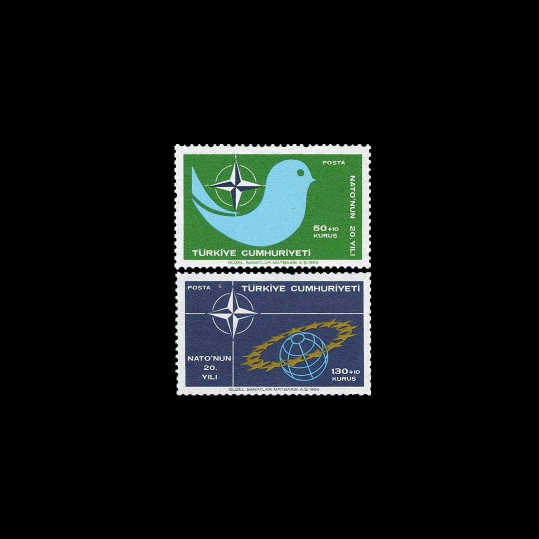 20. Jahrestag der NATO (4. April 1969) - Sammlung von Briefmarken der Republik Türkei