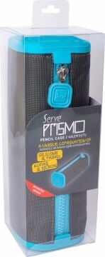 Serve Prismo SL-PLY Kare Kalem Çantası, Koyu Gri - Fosforlu Mavi